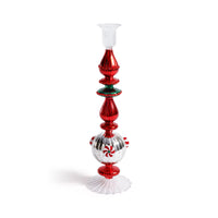 Zodax Holiday Mercury Glass Taper Candle Holders, Set of 4, 13"