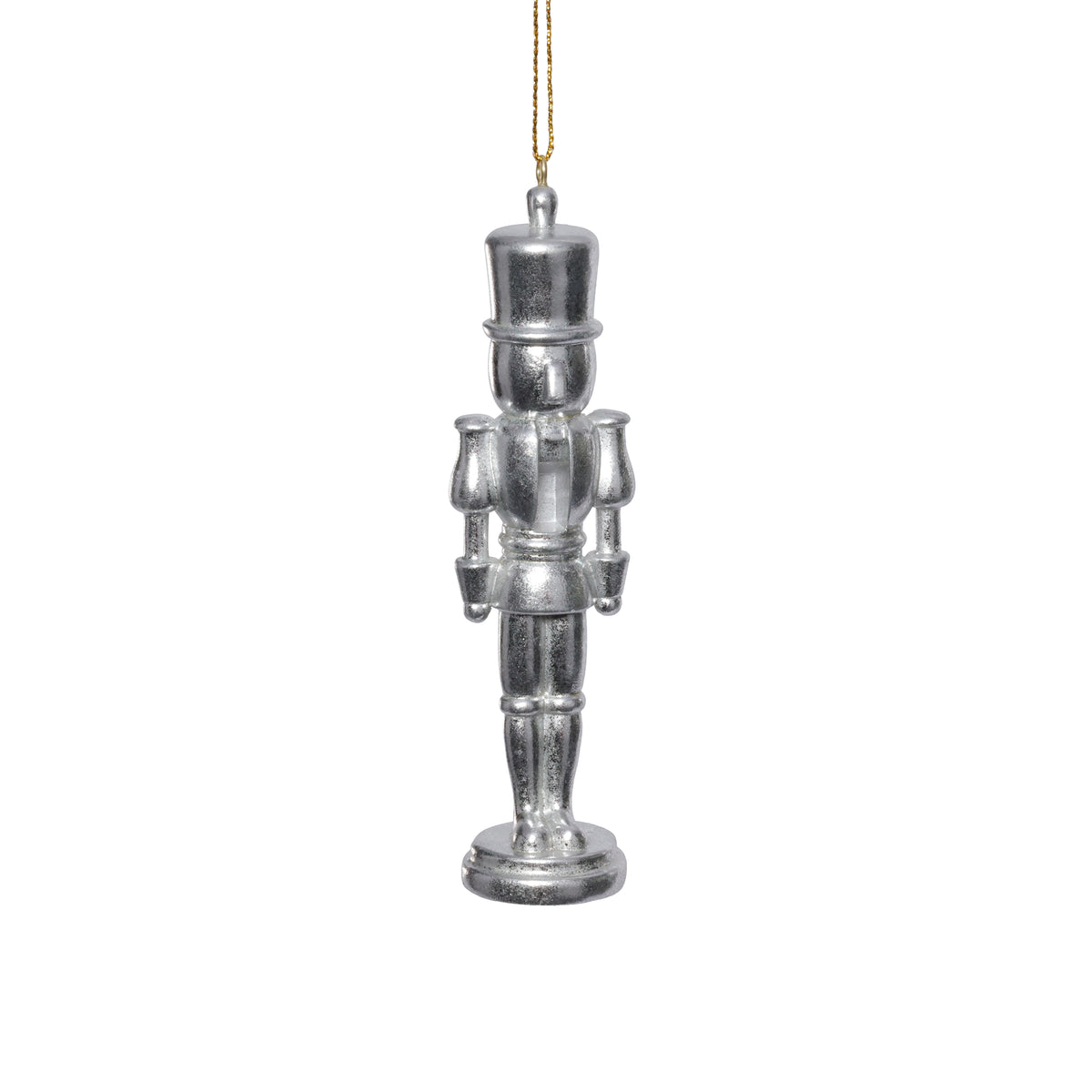 Zodax Silver & Gold Hartwin Metallic Nutcracker Holiday Hanging Ornaments, Set of 6