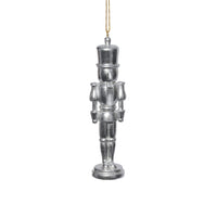 Zodax Silver & Gold Hartwin Metallic Nutcracker Holiday Hanging Ornaments, Set of 6