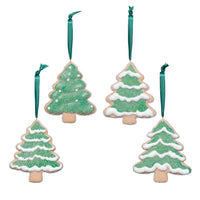 Zodax Assorted Cookie Christmas Ornaments, 8 Hanging Pieces (2 Sets of 4), Tree