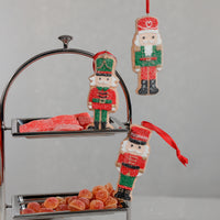 Zodax Assorted Cookie Christmas Ornaments, 6 Hanging Pieces (2 Sets of 3), Soldier