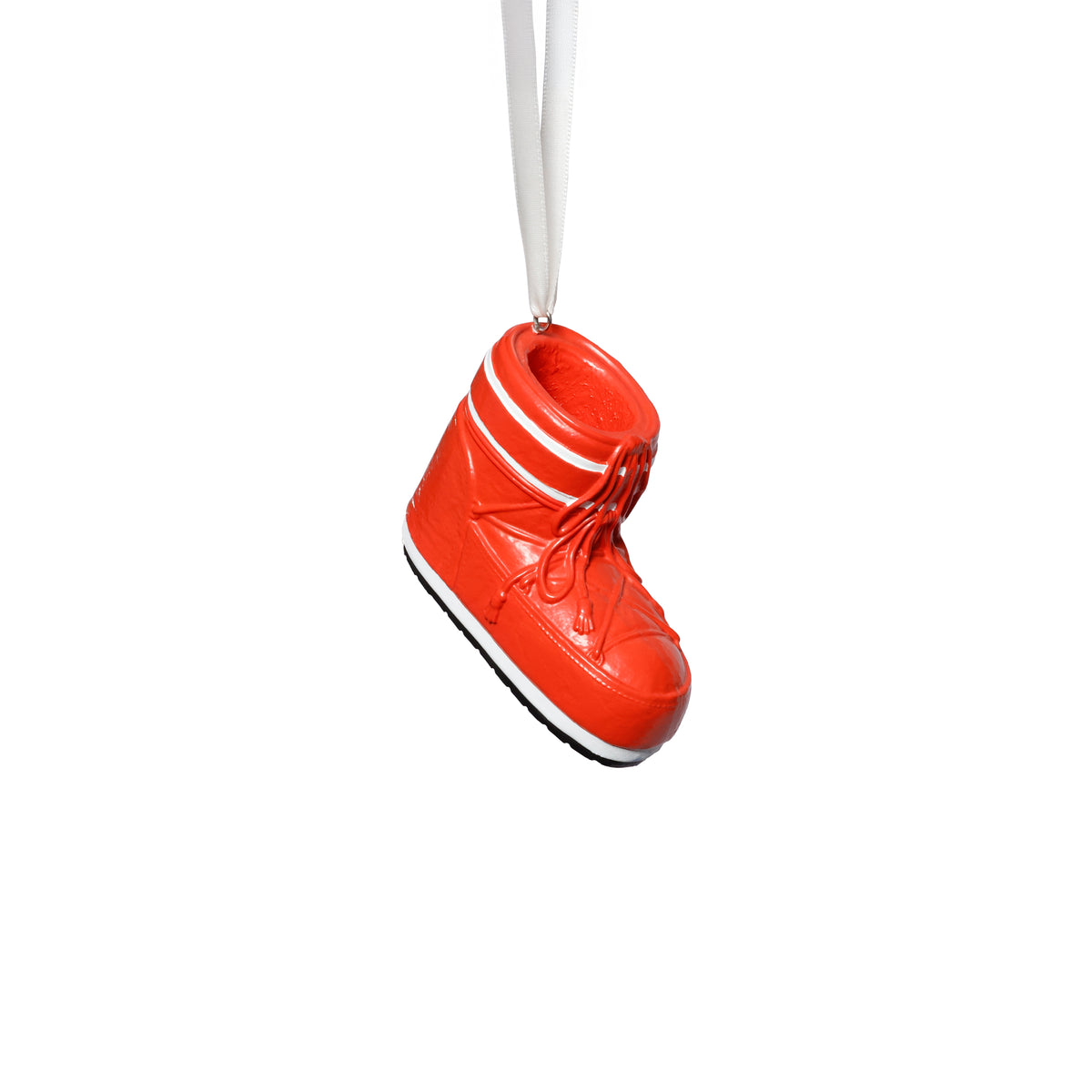 Zodax Après Ski Boot Holiday Ornaments, 6 Hanging Pieces (3 Sets of 2 Assorted Sizes), Red