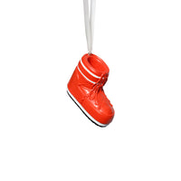 Zodax Après Ski Boot Holiday Ornaments, 6 Hanging Pieces (3 Sets of 2 Assorted Sizes), Red