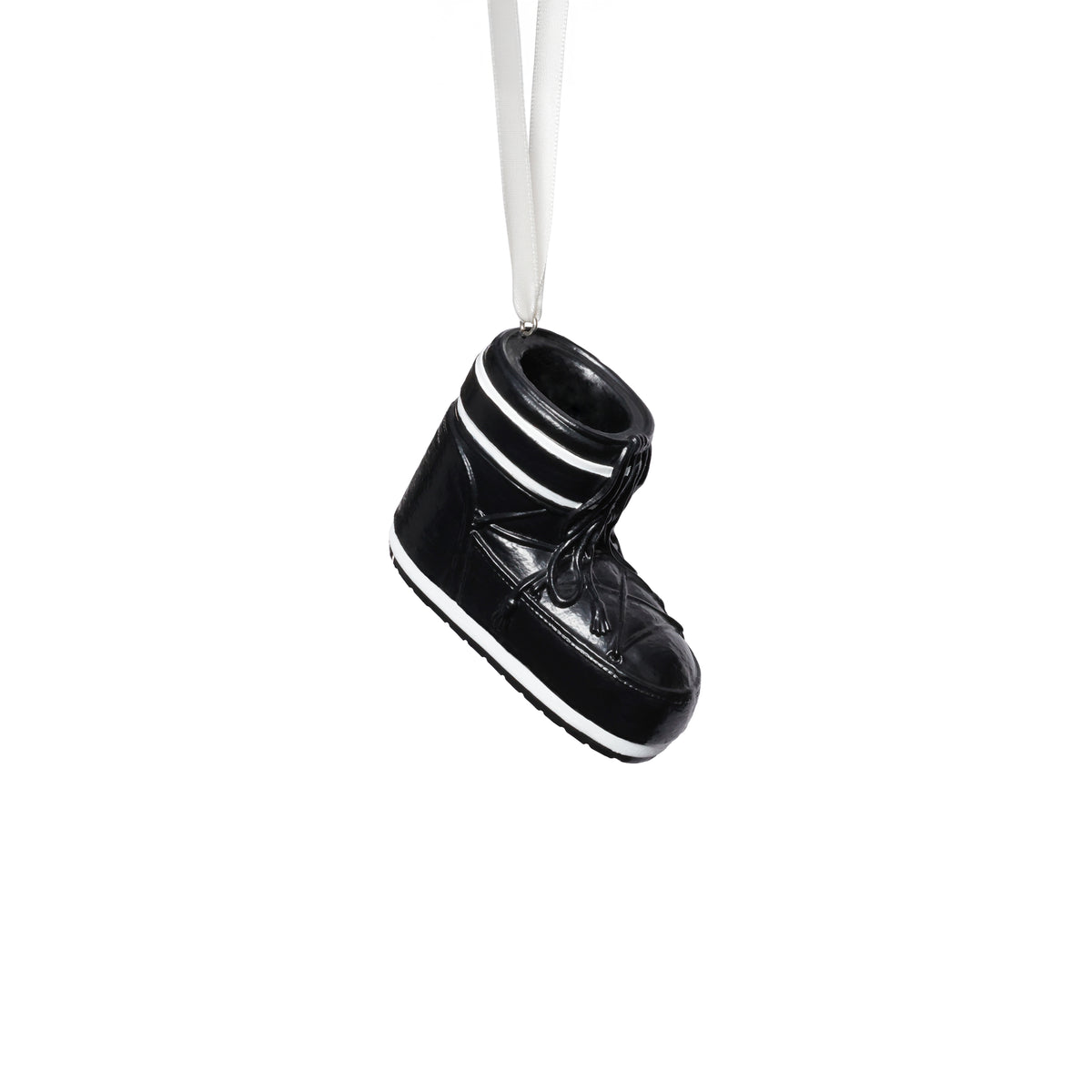 Zodax Après Ski Boot Holiday Ornaments, 6 Hanging Pieces (3 Sets of 2 Assorted Sizes), Black