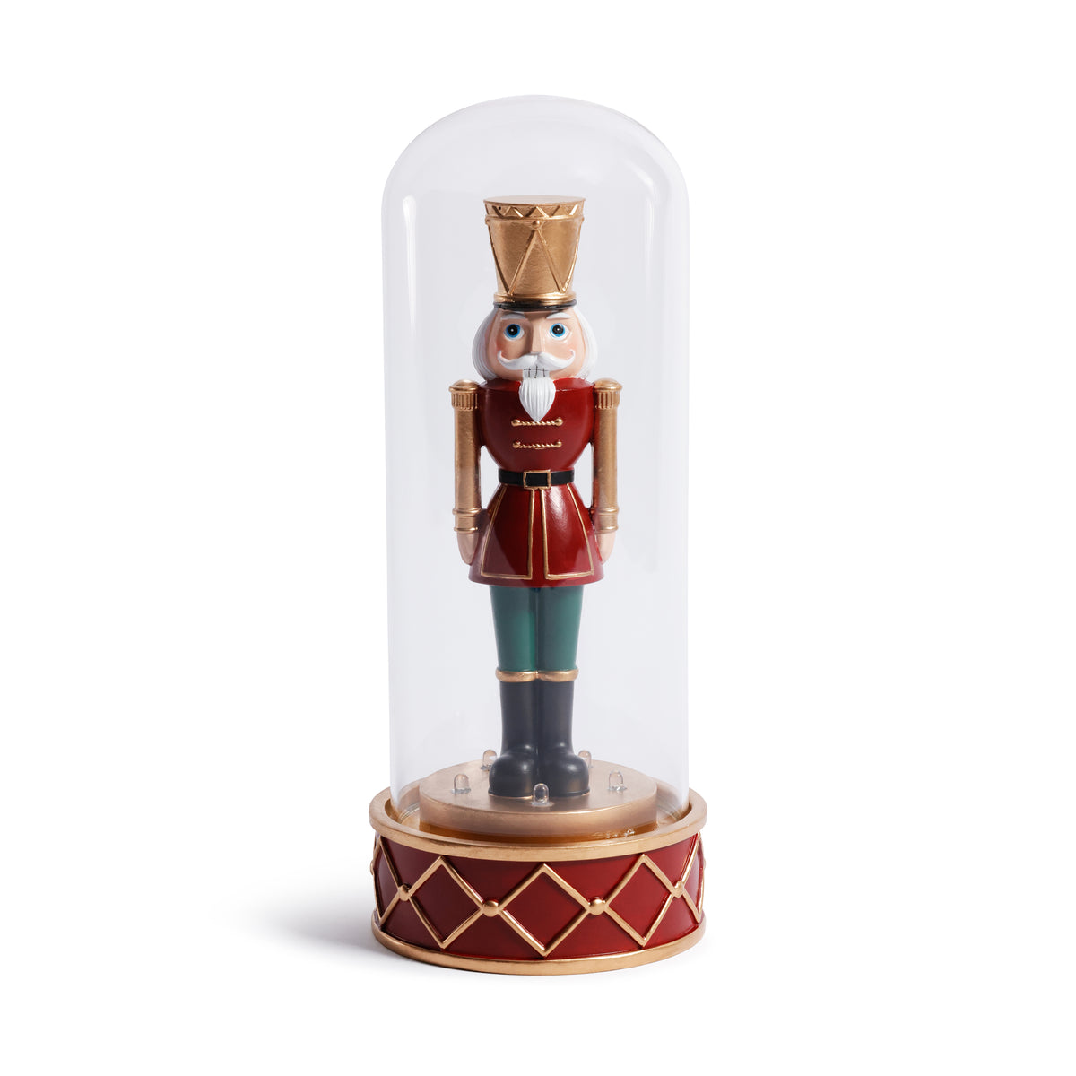 Zodax LED Soldier in Glass Cloche Christmas Tabletop Ornament