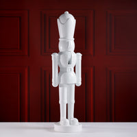 Zodax Hartwin Minimalist White Resin Nutcracker Figurine, 40" Tall