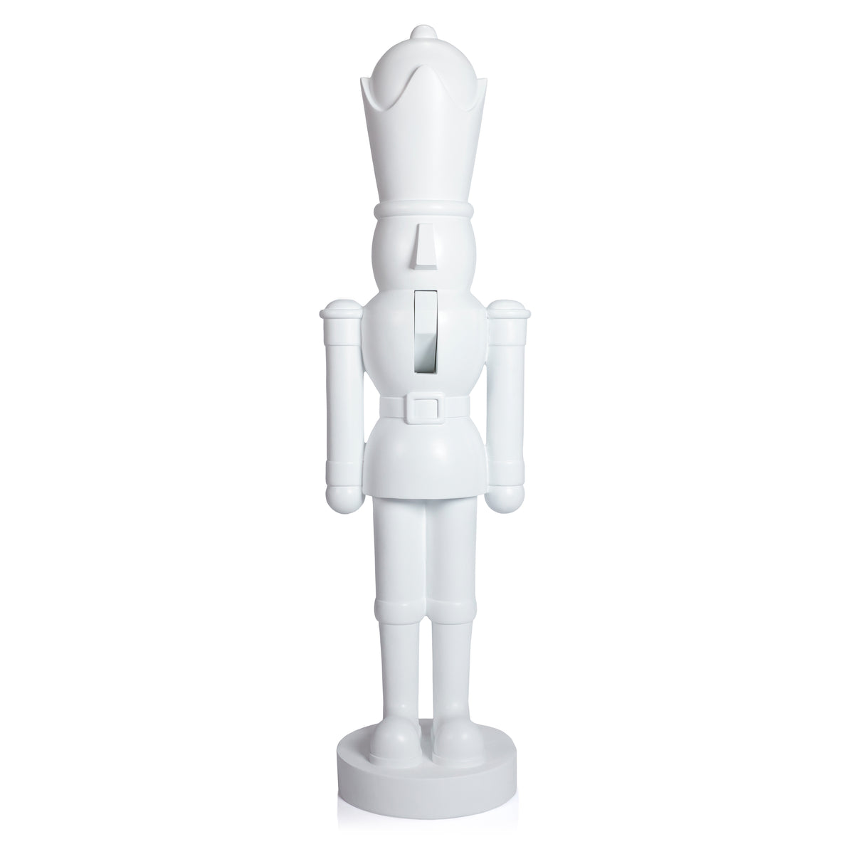 Zodax Hartwin Minimalist White Resin Nutcracker Figurine, 40" Tall