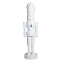 Zodax Hartwin Minimalist White Resin Nutcracker Figurine, 40" Tall