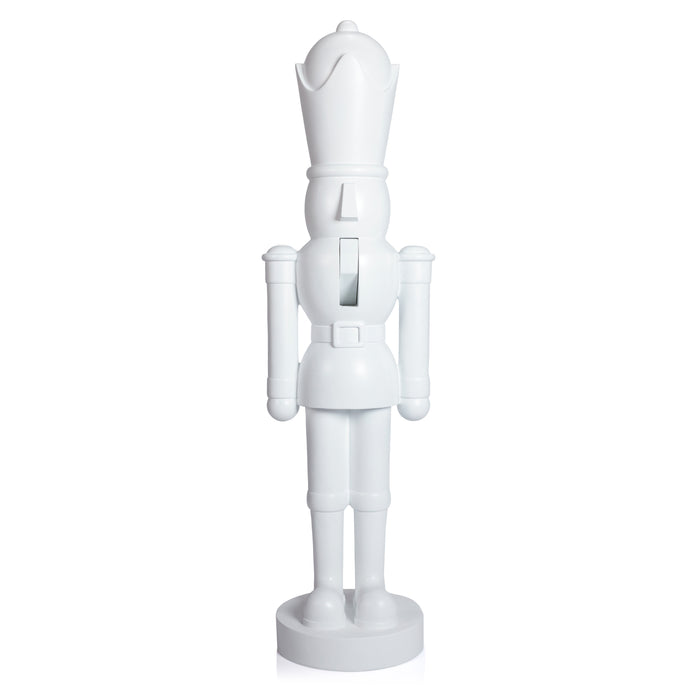 Zodax Hartwin Minimalist White Resin Nutcracker Figurine, 40" Tall