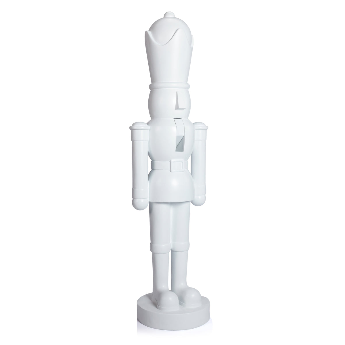Zodax Hartwin Minimalist White Resin Nutcracker Figurine, 40" Tall