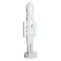 Zodax Hartwin Minimalist White Resin Nutcracker Figurine, 40" Tall