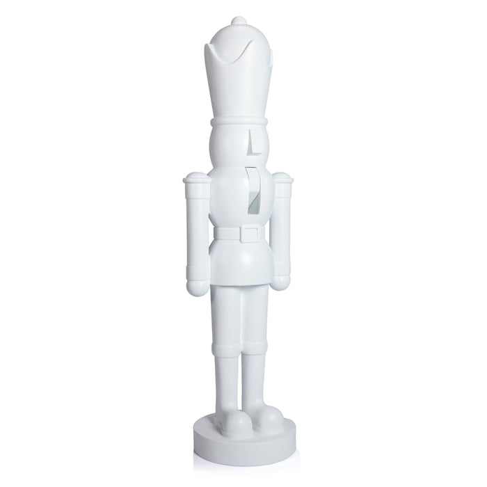 Zodax Hartwin Minimalist White Resin Nutcracker Figurine, 40" Tall