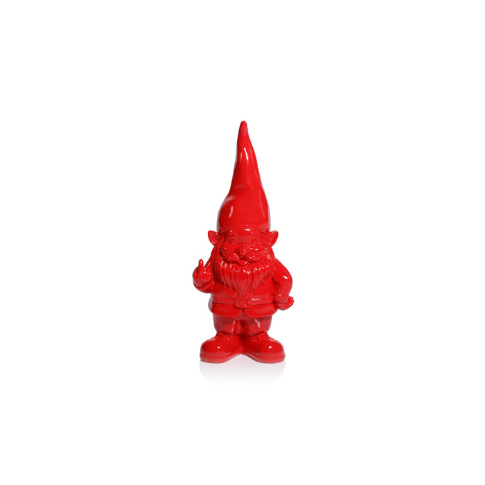 Zodax Whimsical Fun Gesture Gnome Holiday Tabletop Figurines, Set of 2, Bold Hand Gesture, 7"