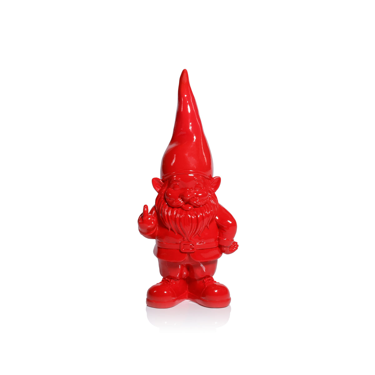 Zodax Whimsical Fun Gesture Gnome Holiday Tabletop Figurines, Set of 2, Bold Hand Gesture, 9"