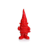 Zodax Whimsical Fun Gesture Gnome Holiday Tabletop Figurines, Set of 2, Bold Hand Gesture, 9"