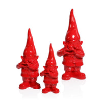 Zodax Whimsical Fun Gesture Gnome Holiday Tabletop Figurines, Set of 2, Love Gesture, 7"