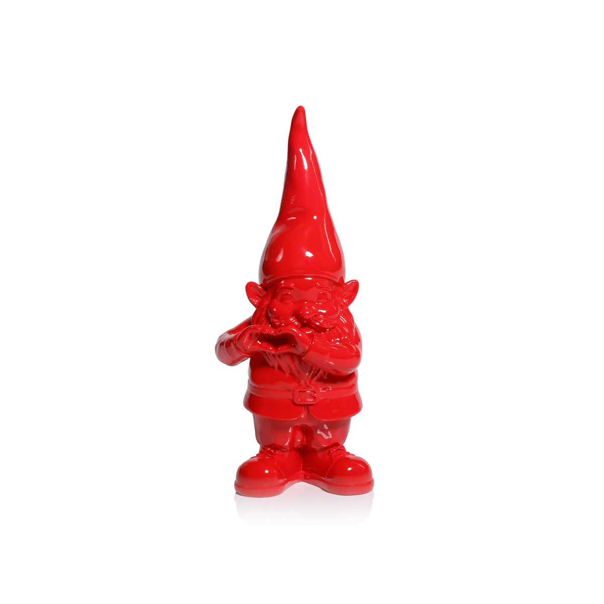 Zodax Whimsical Fun Gesture Gnome Holiday Tabletop Figurines, Set of 2, Love Gesture, 9"