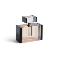 Zodax Decorative Crystal Tonal Black & Amber Glass Perfume Bottle, Small