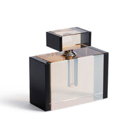 Zodax Decorative Crystal Tonal Black & Amber Glass Perfume Bottle, Large