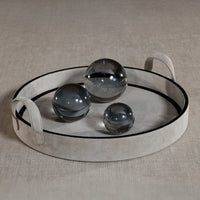 Zodax Decorative Crystal Glass Balls, Set of 2, Smoke, 3.5"