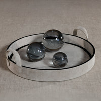 Zodax Decorative Crystal Glass Ball, 4.5" Diameter, Smoke