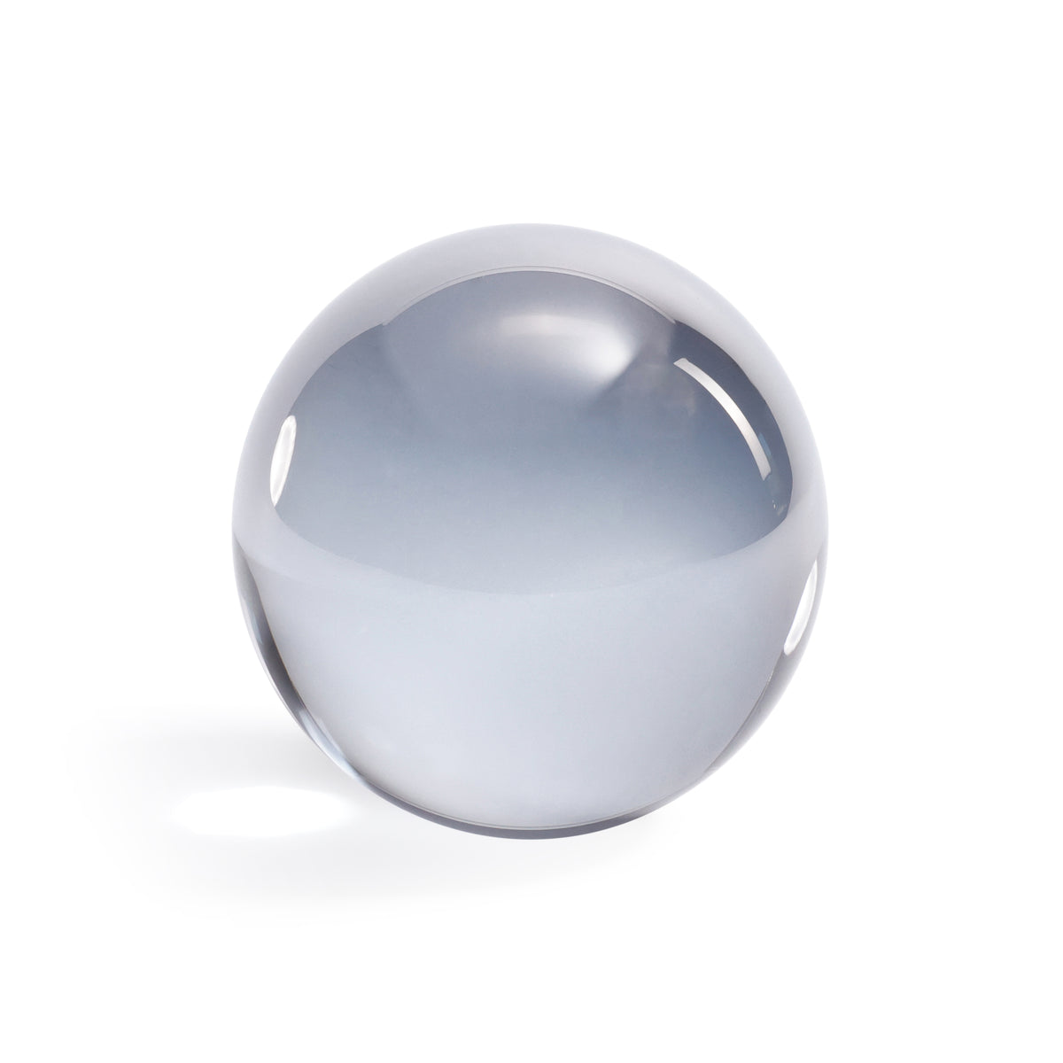 Zodax Decorative Crystal Glass Ball, 4.5" Diameter, Smoke