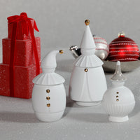 Zodax Holiday Porcelain Clown Figurine, Decorative Seasonal Tabletop Décor, Snow Jester