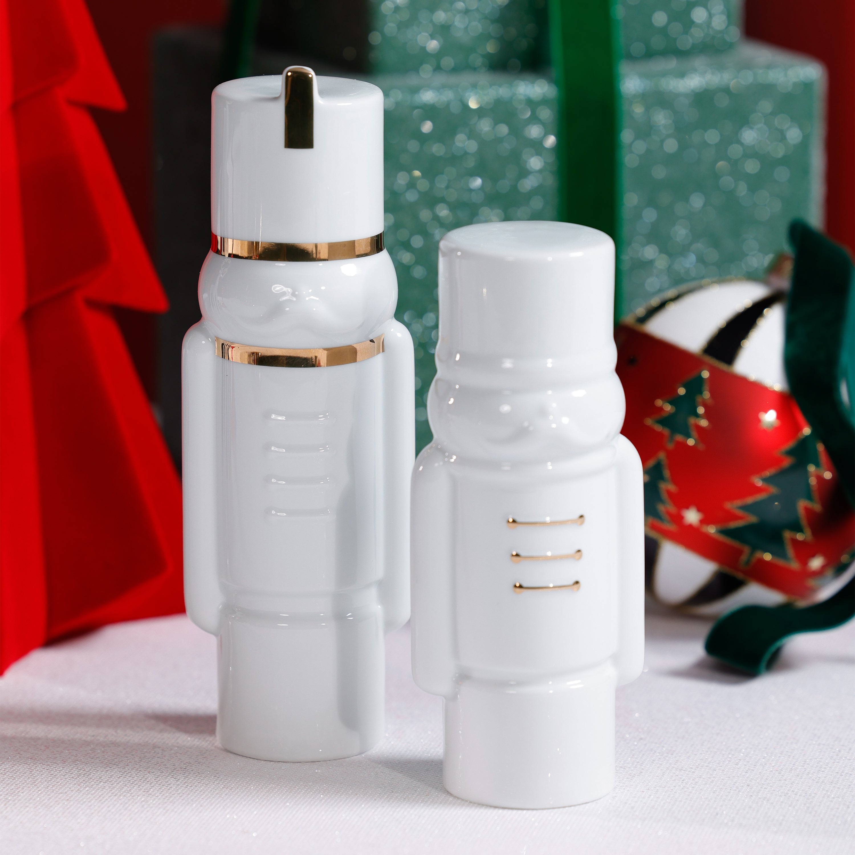 Holiday Snow Soldier Porcelain Decorative Seasonal Tabletop Decor