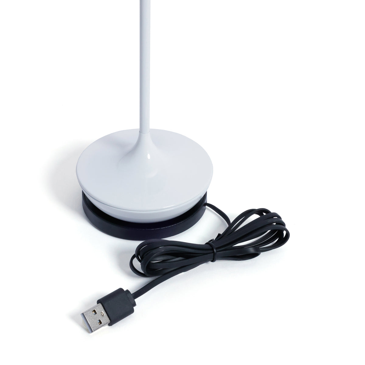 Zodax Sleek Rechargeable Table Light, White with Gold