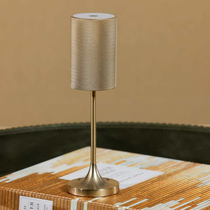 Zodax Gold Rechargeable Table Light, Facet