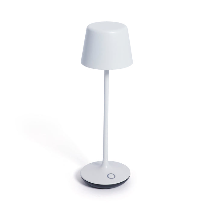 White table lamp on a white background