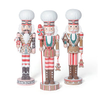 Zodax Candy Cane Soldiers Holiday Figurines, Set of 3 Assorted Styles