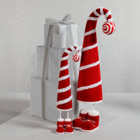 Zodax Whimsical Candy Cane Hat Christmas Figure, 13"