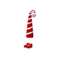 Zodax Whimsical Candy Cane Hat Christmas Figure, 13"
