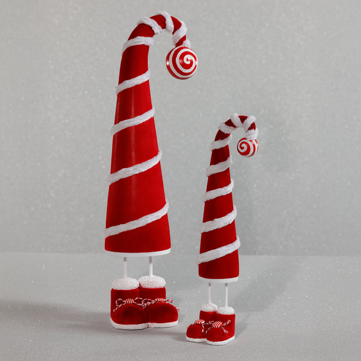 Zodax Whimsical Candy Cane Hat Christmas Figure, 19"