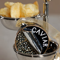 Zodax Glass Caviar Box Holiday Hanging Ornaments, Set of 6