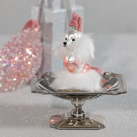 Zodax Glass Standard Poodle Christmas Hanging Ornaments, Set of 12
