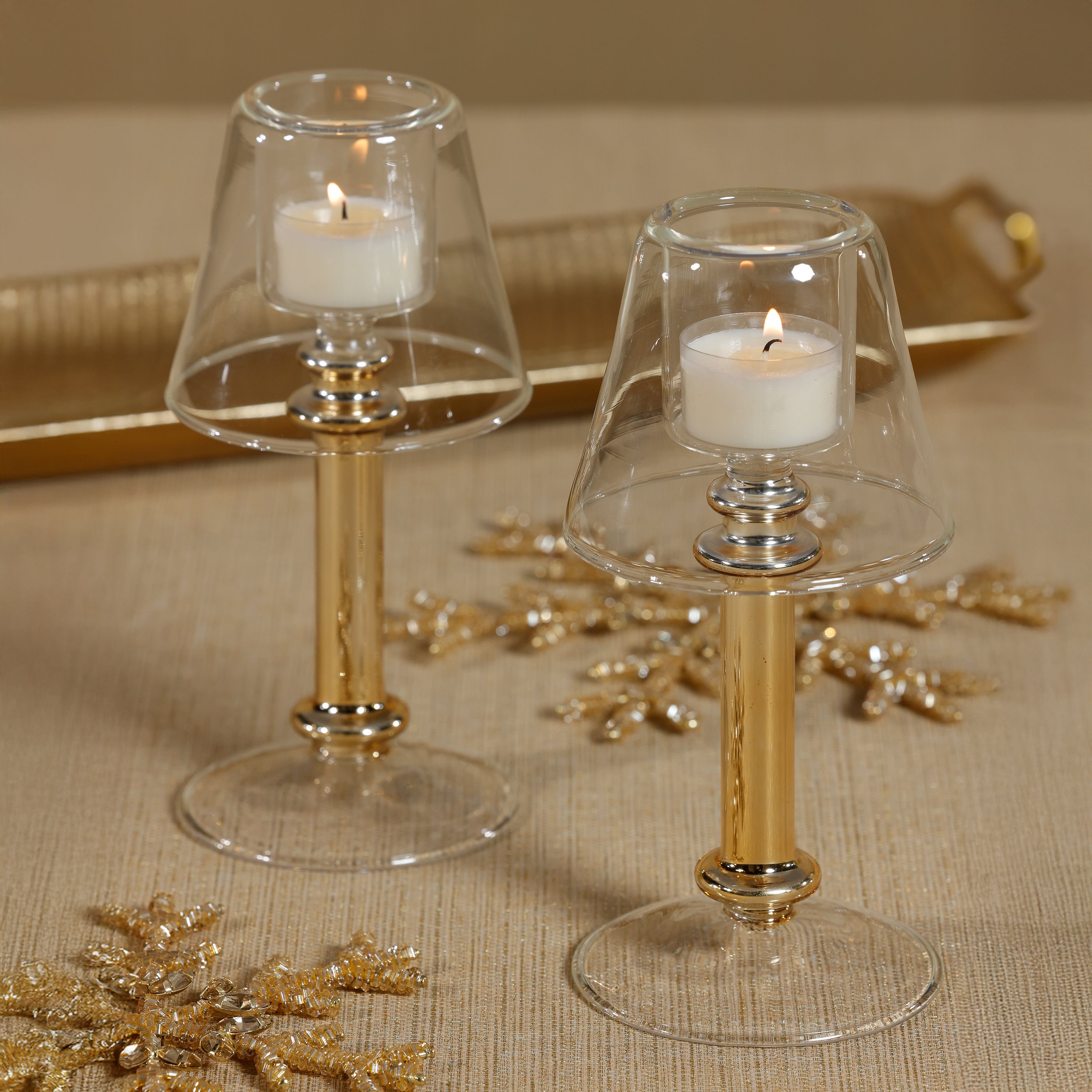 Zodax Isola Glass Candle Holder - Thumbnail 3