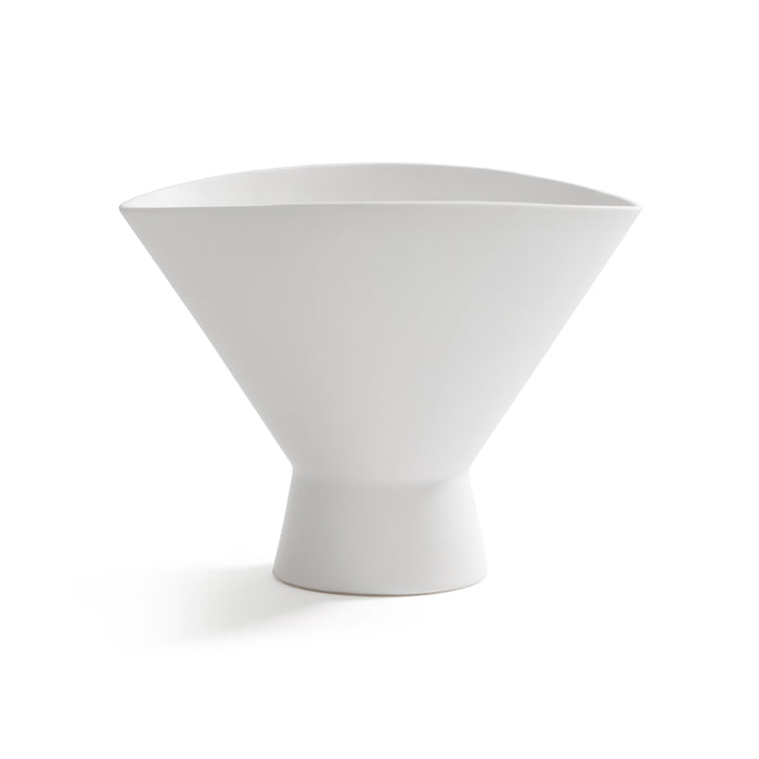Zodax Isla Vista White Ceramic Vase / Bowl