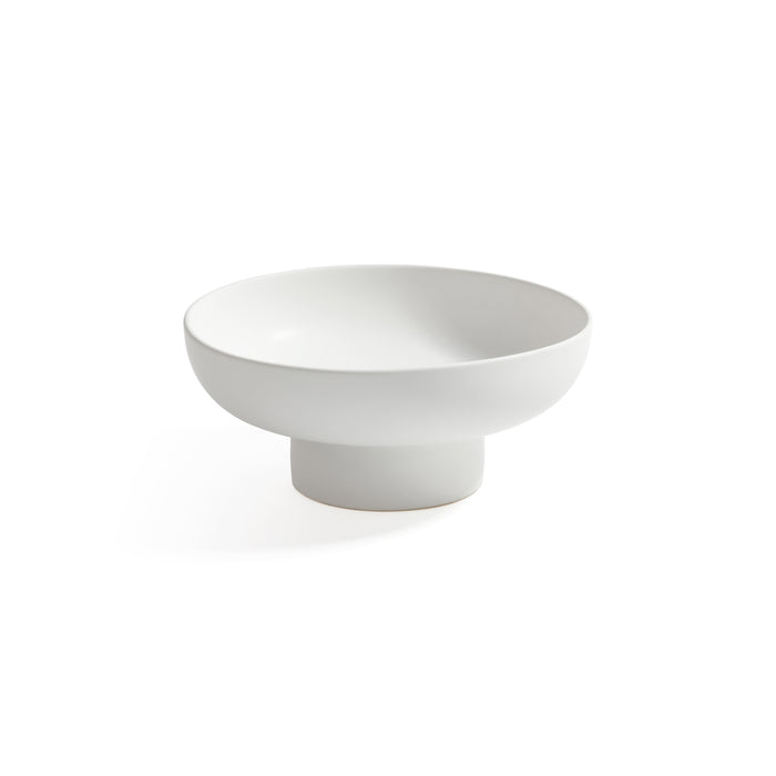 White ceramic bowl on a white background