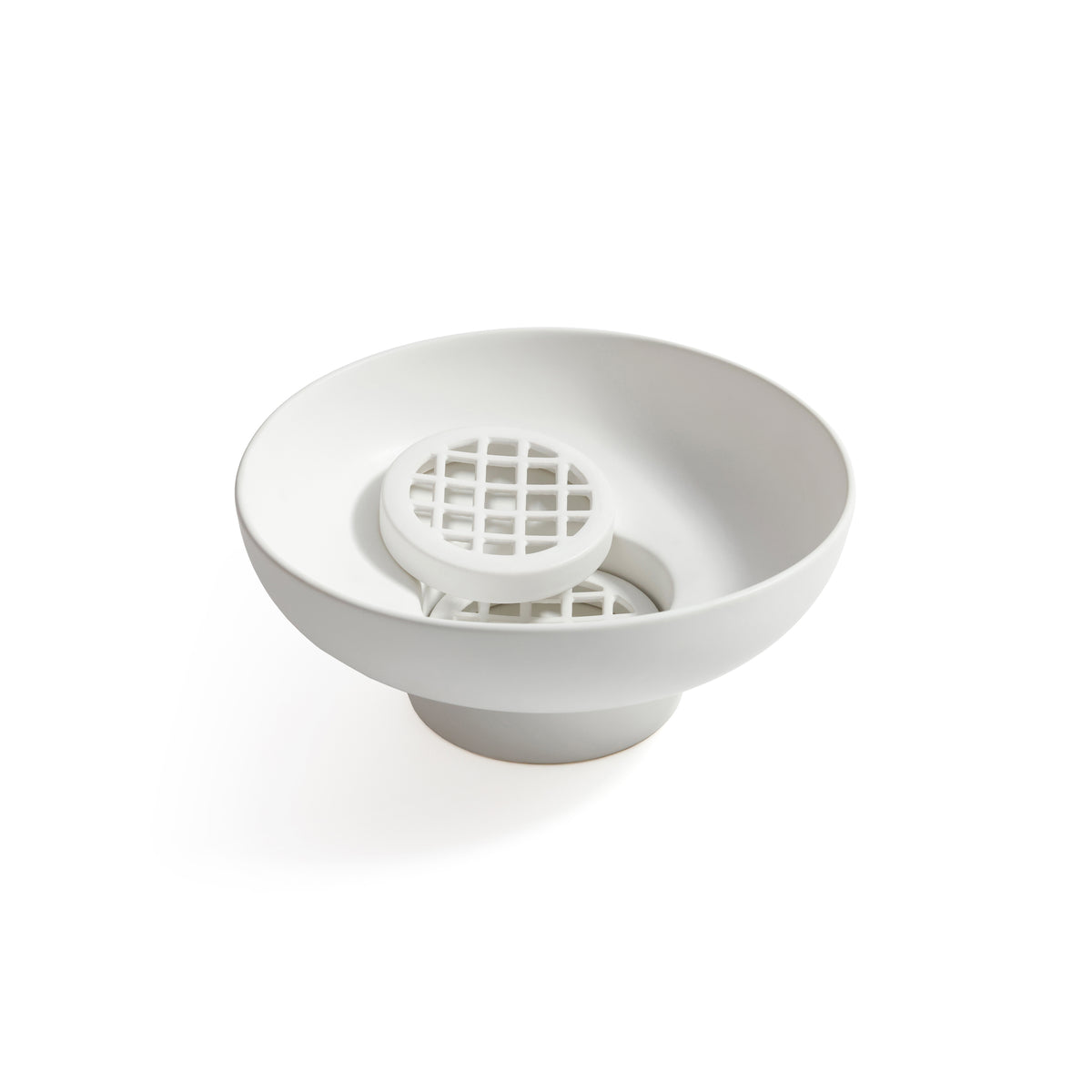 Zodax Japanese Ikebana White Ceramic Floral Arrangement Bowl
