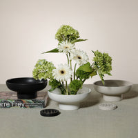 Zodax Japanese Ikebana Taupe Ceramic Floral Arrangement Bowl