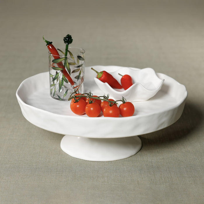 Zodax Alfresco Ceramic Footed Serving Bowl