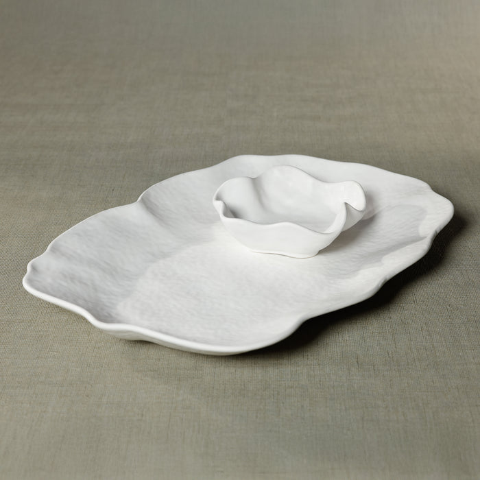 Zodax Alfresco Ceramic Rectangular Serving Platter