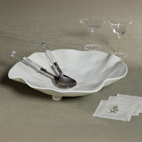 Zodax Alfresco Ceramic Round Wavy Bowl on Stand