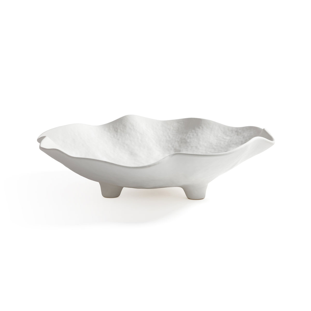 Zodax Alfresco Ceramic Round Wavy Bowl on Stand
