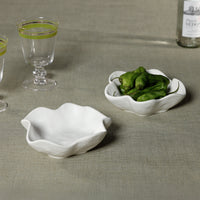 Zodax Alfresco Round Ceramic Wavy Condiment Bowls, Set of 4