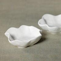 Zodax Alfresco Round Ceramic Wavy Condiment Bowls, Set of 4