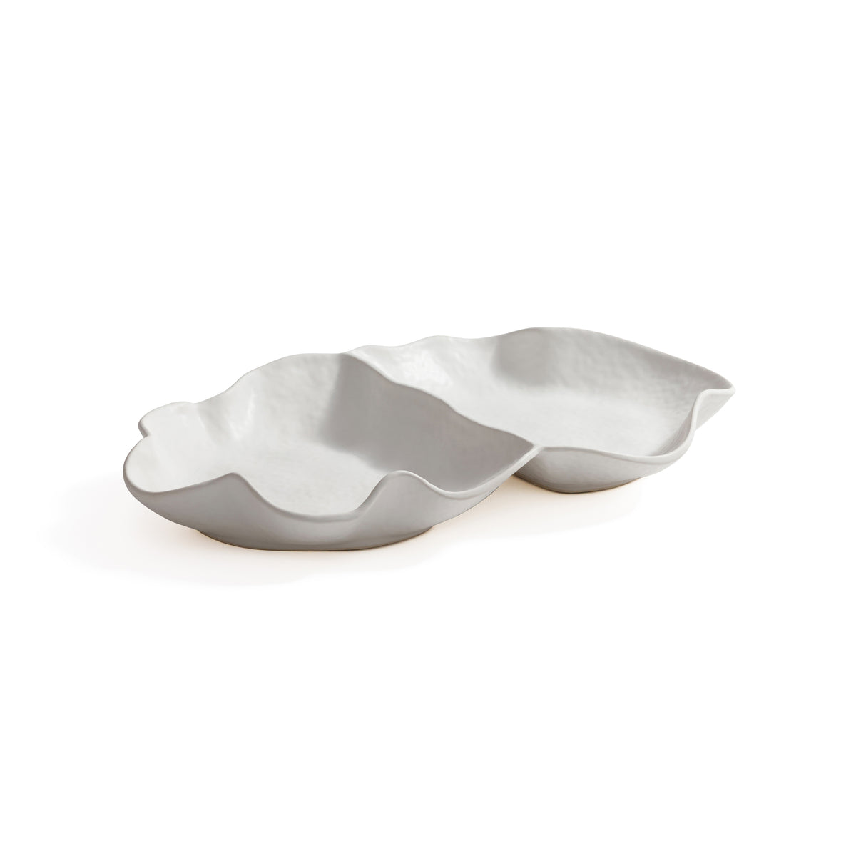 Zodax Alfresco Ceramic Sectioned Condiment Serving Bowl