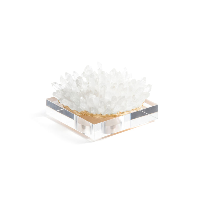 Zodax Clear Crystal Cluster Decorative Accent with Acrylic Base, Small